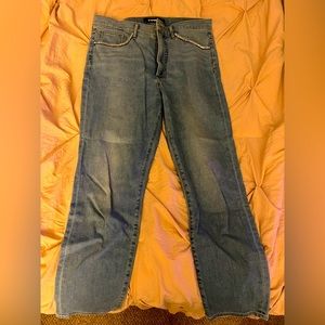 Express- embellished straight jeans!